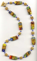 "Klimt"  Rectangle, Long Necklace